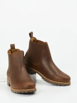 Panama Jack – Chelsea Boots aus Lammleder mittelbraun