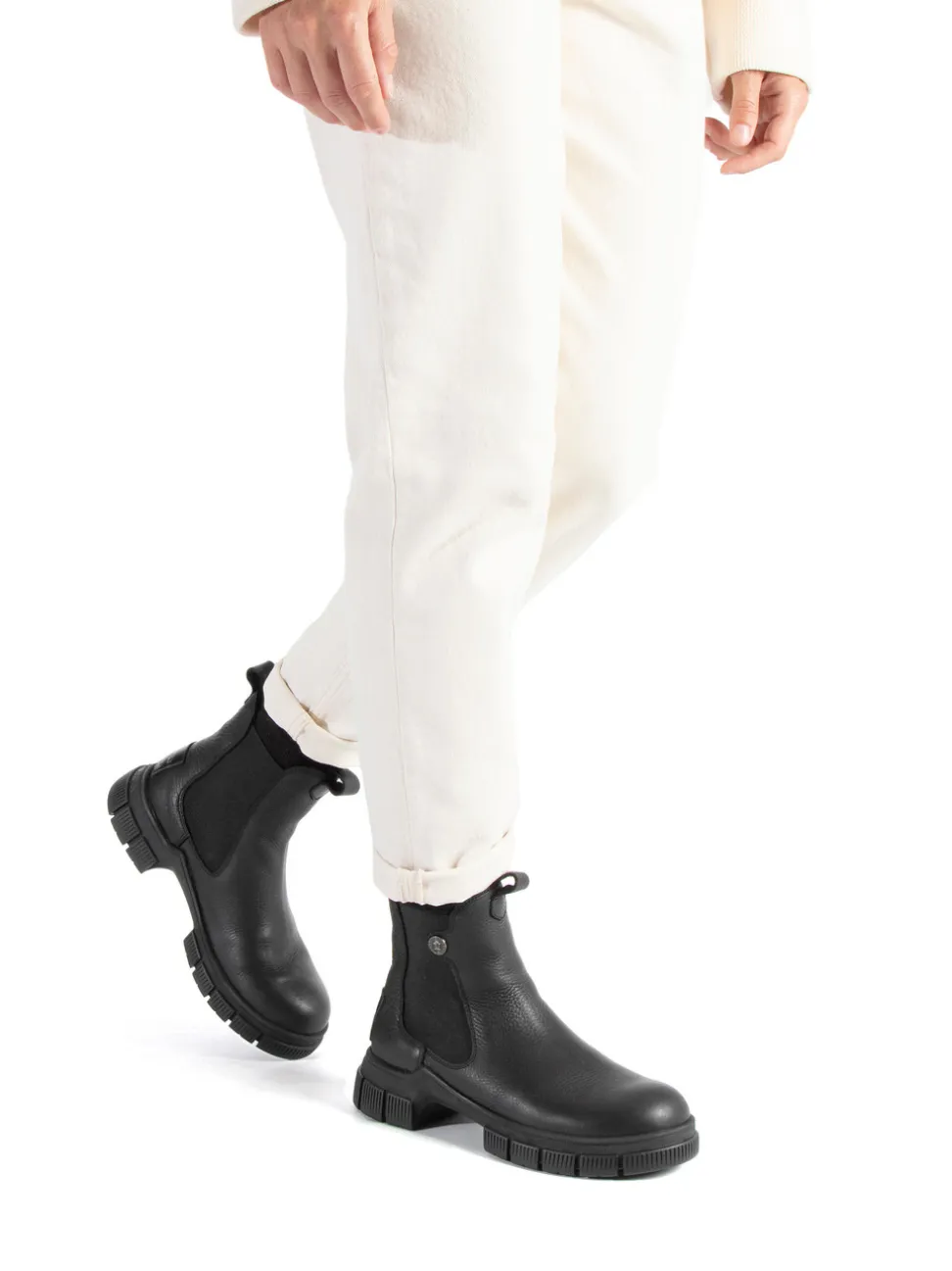 Panama Jack – Chelsea Boots aus Lammleder schwarz