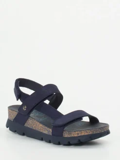 Panama Jack – Keilsandalette aus Lammleder blau