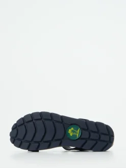 Panama Jack – Keilsandalette aus Lammleder blau
