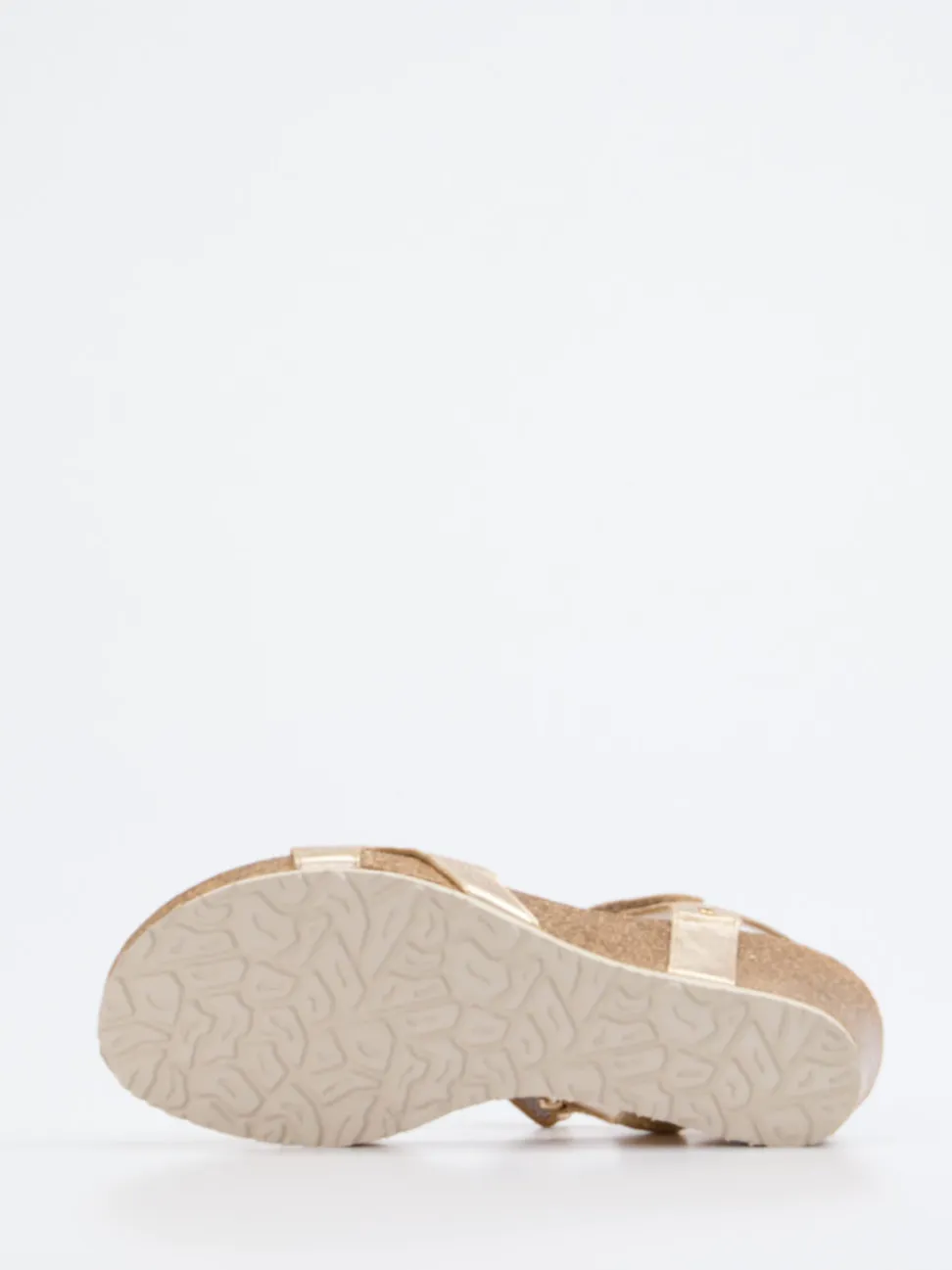 Panama Jack – Keilsandalette aus Metallicleder goldfarben