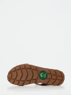 Panama Jack – Keilsandalette aus Veloursleder cognacbraun