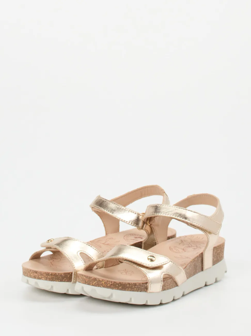 Panama Jack – Keilsandalette aus Kalbleder Gold