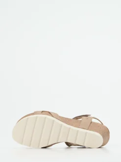 Panama Jack – Keilsandalette aus Lammleder braun