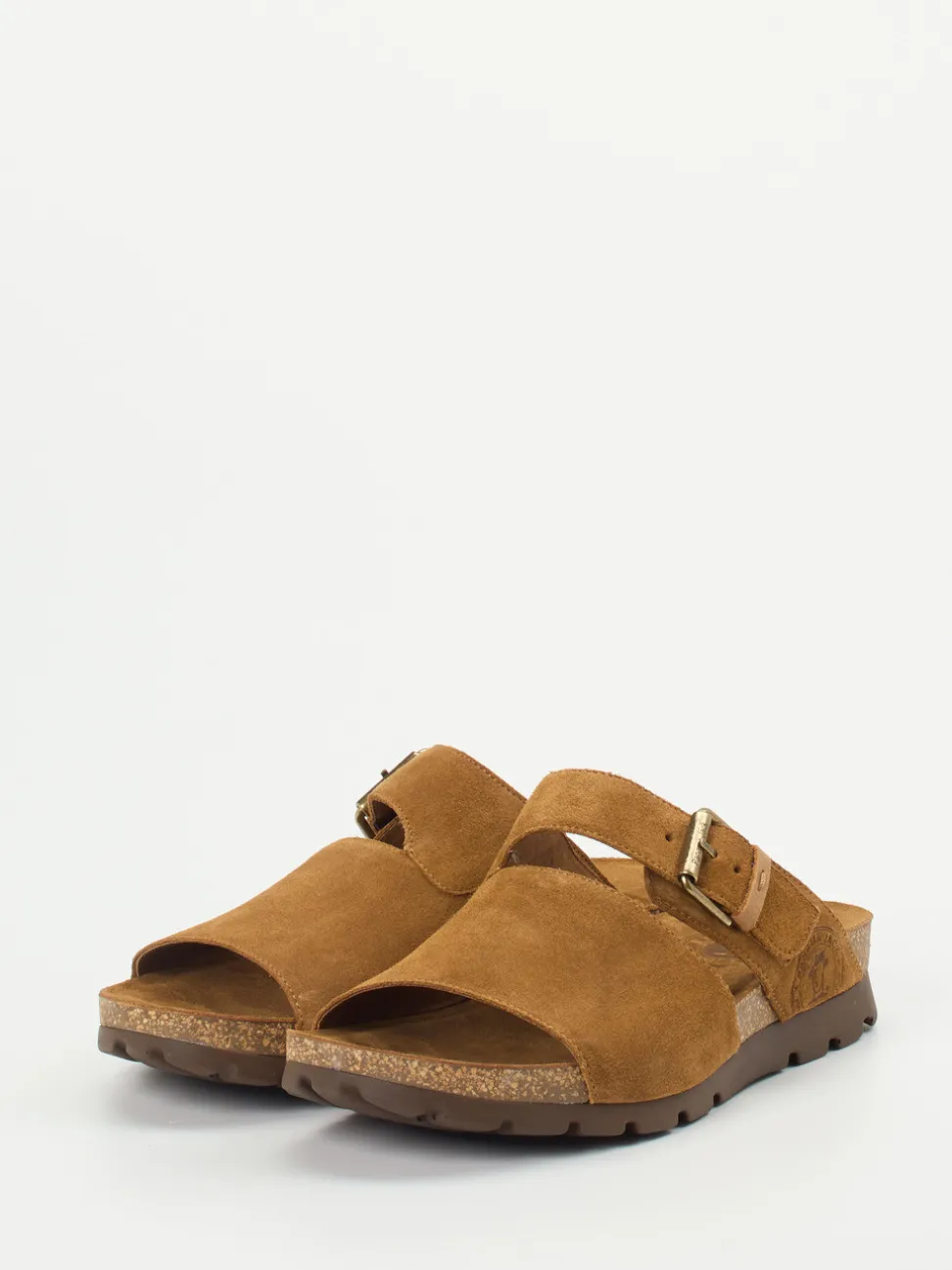 Panama Jack – Komfort-Pantolette aus Veloursleder cognac