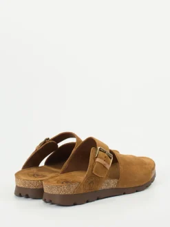 Panama Jack – Komfort-Pantolette aus Veloursleder cognac