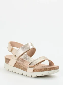 Panama Jack – Komfortsandale aus Metallicleder roségold