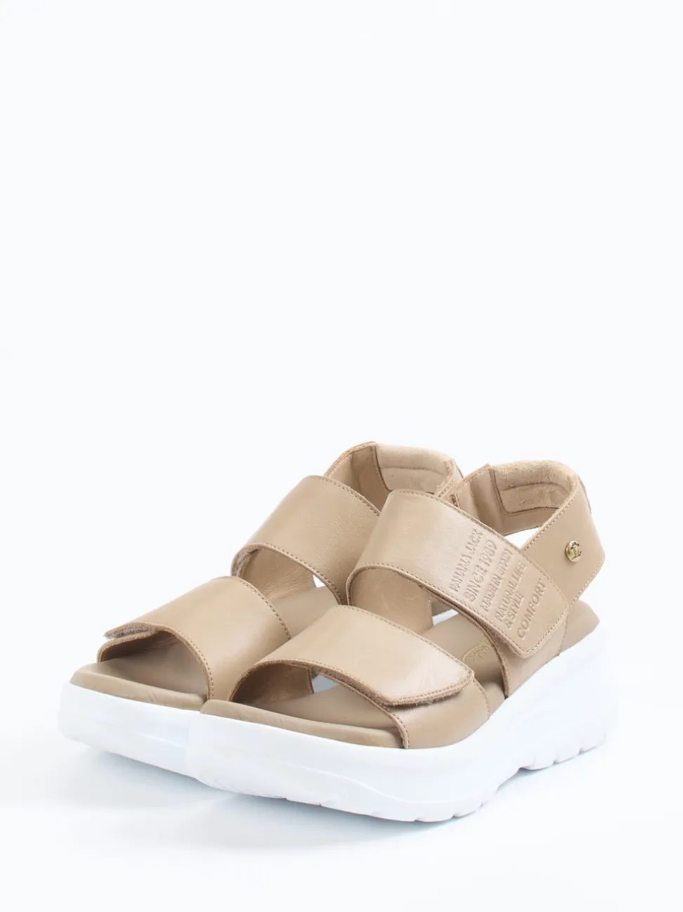 Panama Jack – Plateau-Sandale aus Lammleder Taupe