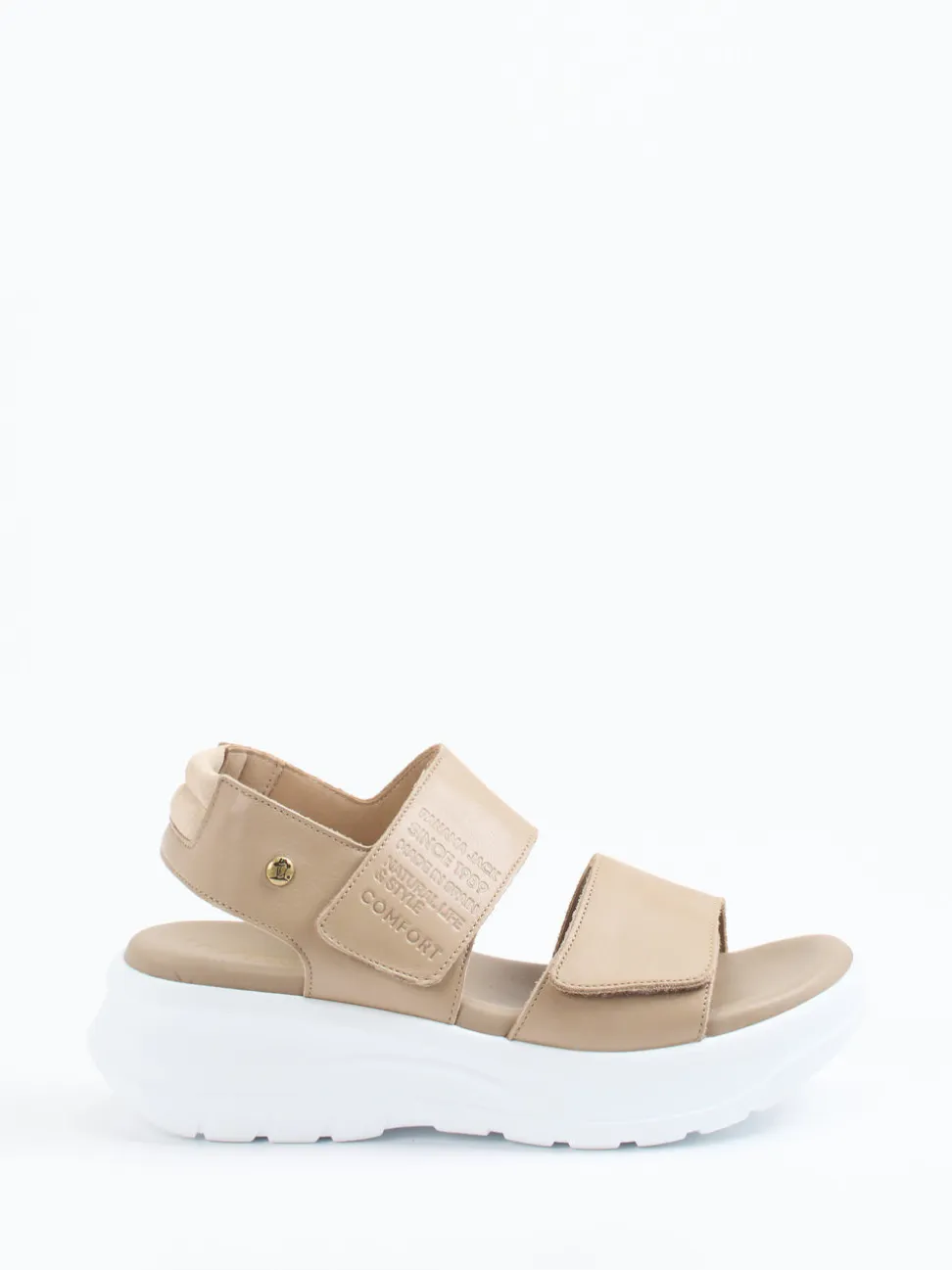 Panama Jack – Plateau-Sandale aus Lammleder Taupe
