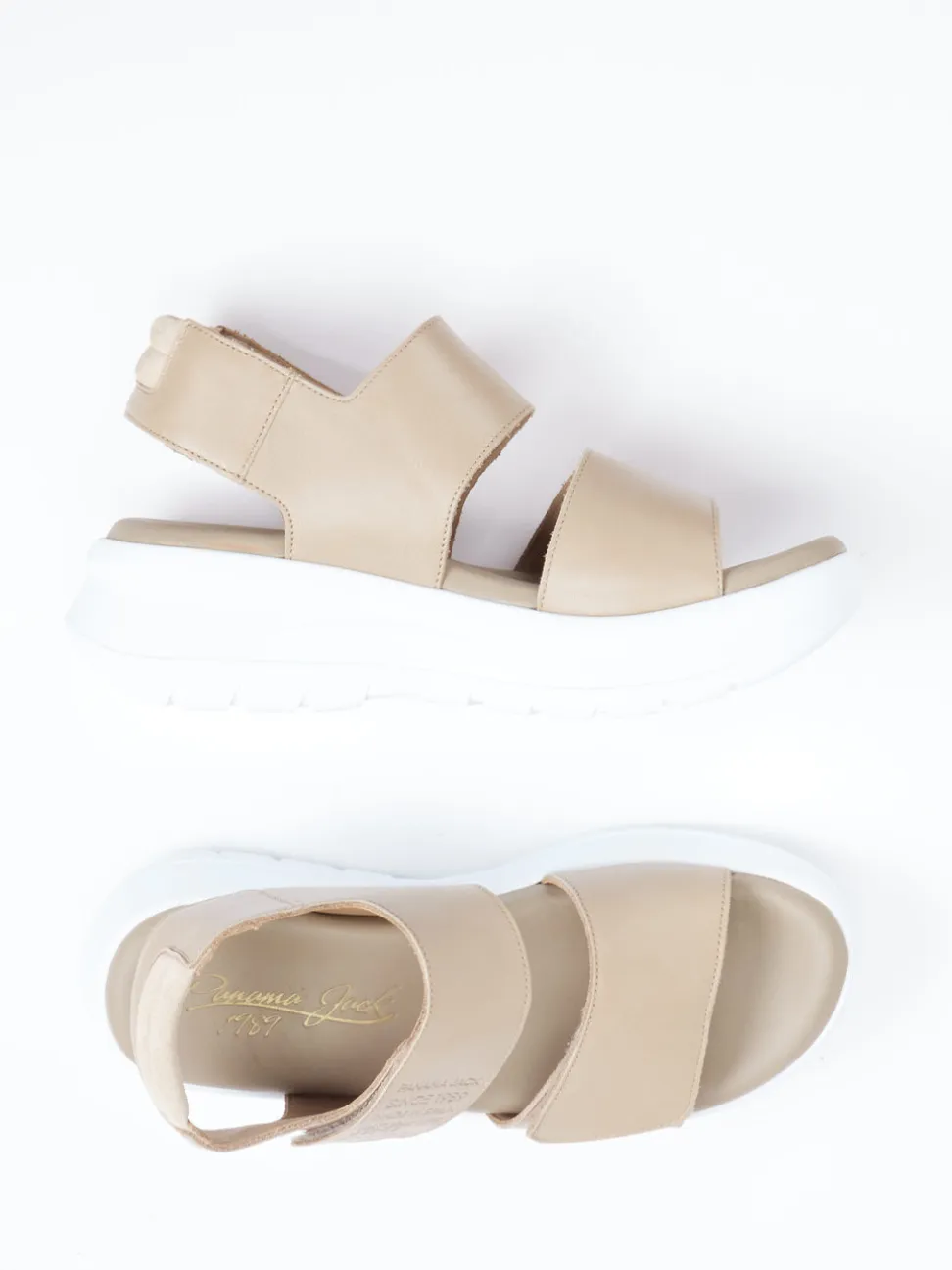 Panama Jack – Plateau-Sandale aus Lammleder Taupe