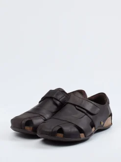 Panama Jack – Sandalen aus Fettleder dunkelbraun