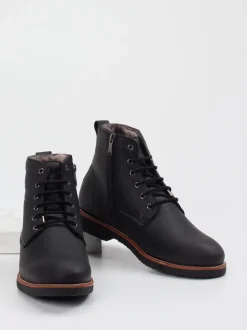 Panama Jack – Schnürboots aus Fettleder Schwarz
