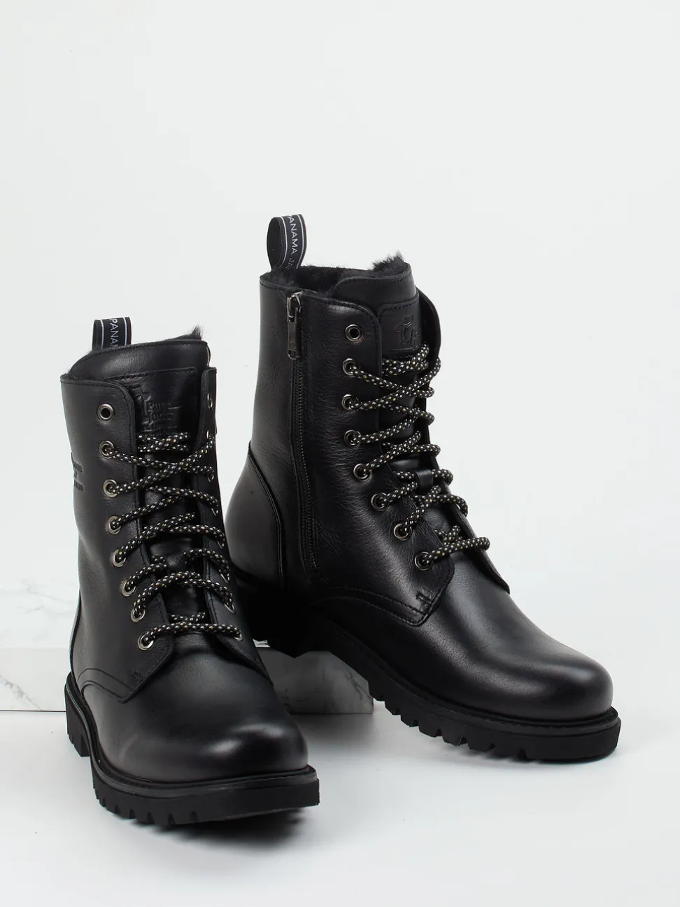 Panama Jack – Schnürboots aus Kalbleder schwarz