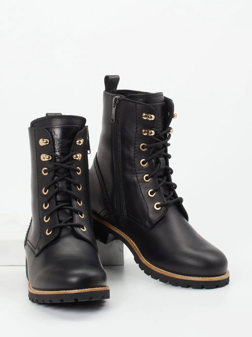 Panama Jack – Schnürboots aus Kalbleder schwarz