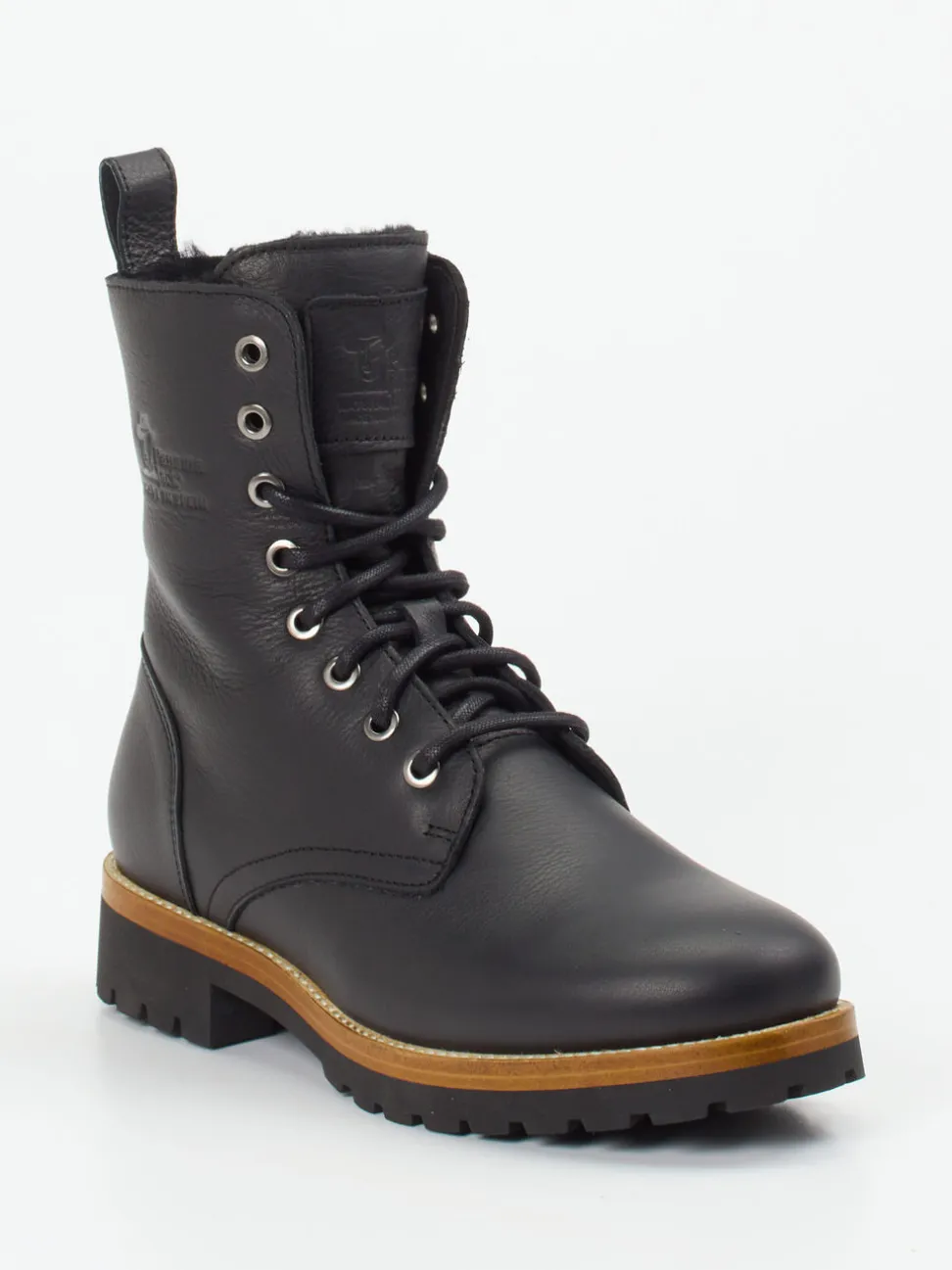 Panama Jack – Schnürboots aus Lammleder schwarz