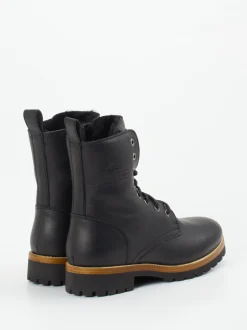 Panama Jack – Schnürboots aus Lammleder schwarz