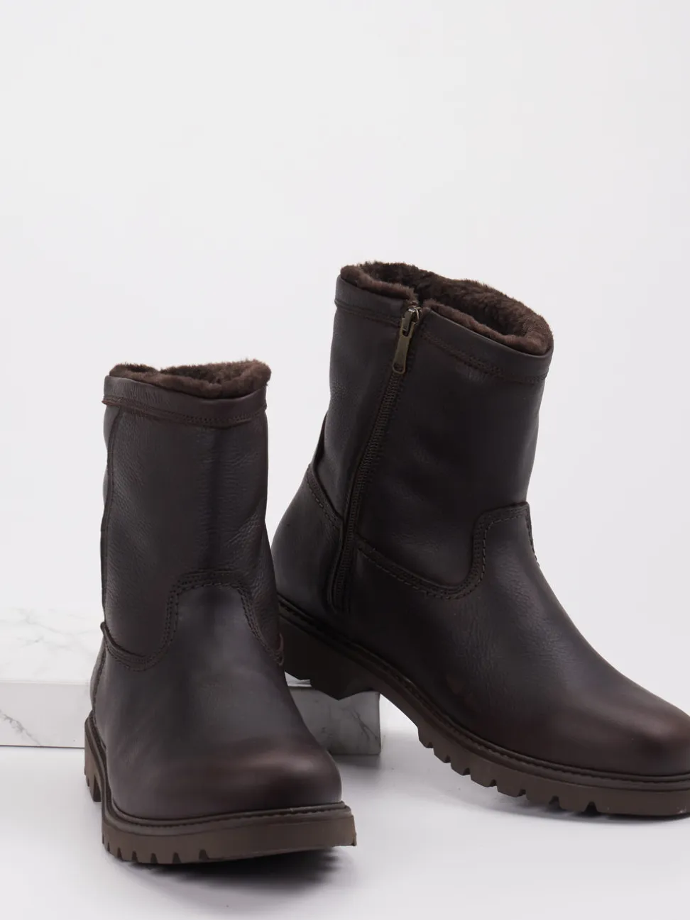 Panama Jack – Winterboots aus Leder dunkelbraun