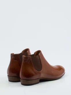 Pantanetti – Chelsea Boots aus Kalbleder mittelbraun