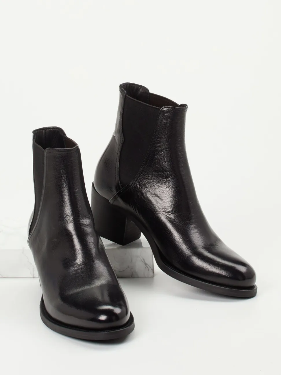 Pantanetti – Chelsea Boots aus Lammleder schwarz