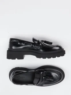 Pantanetti – Chunky-Loafer aus schwarzem Glattleder