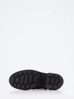 Pantanetti – Chunky-Loafer aus schwarzem Glattleder