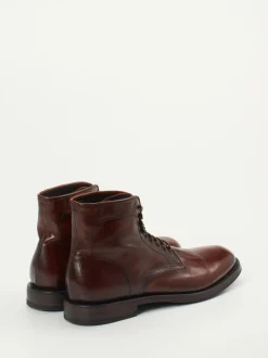 Pantanetti – Derby Boots aus Kalbleder kastanienbraun