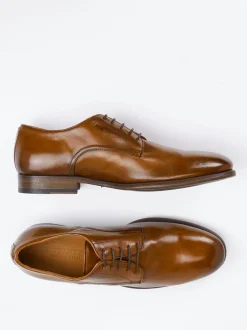 Pantanetti – Derby-Schnürschuh aus Büffelleder cognac
