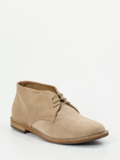 Pantanetti – Desert Boots aus Veloursleder beige