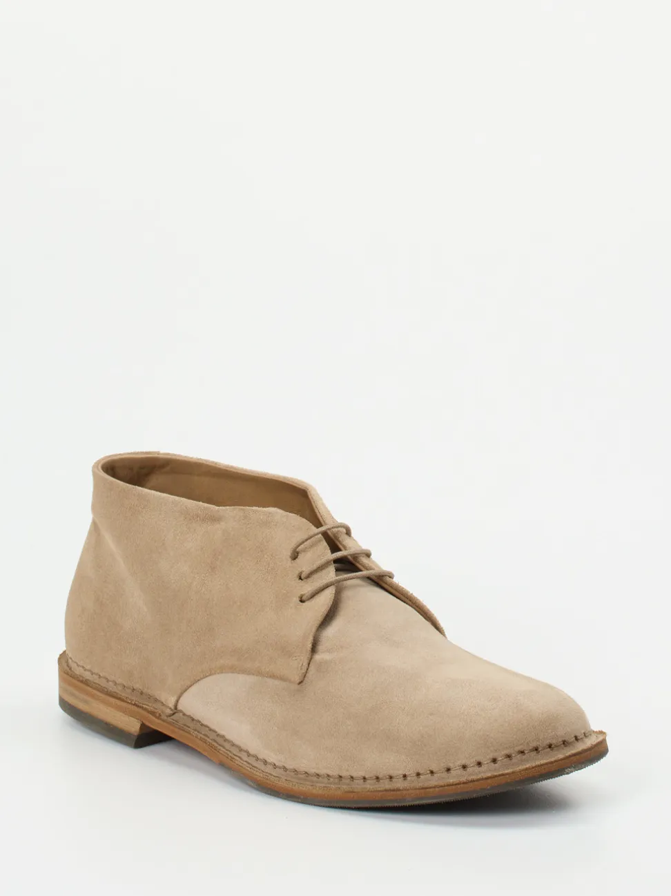 Pantanetti – Desert Boots aus Veloursleder beige