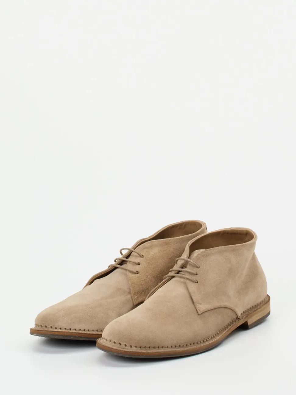 Pantanetti – Desert Boots aus Veloursleder beige