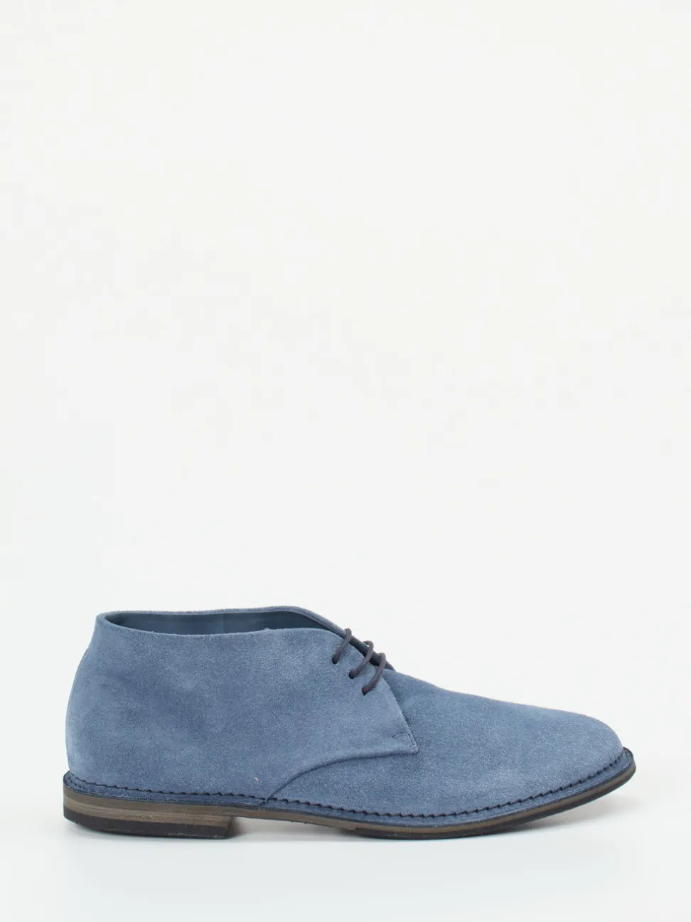 Pantanetti – Desert Boots aus Veloursleder Jeansblau
