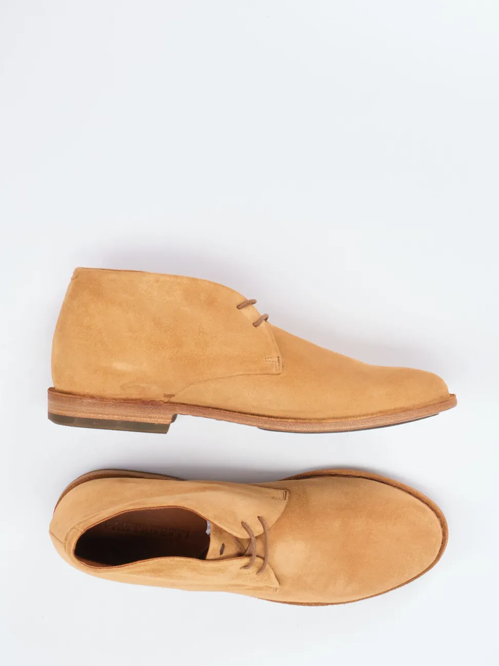 Pantanetti – Desert Boots aus Veloursleder sandfarben