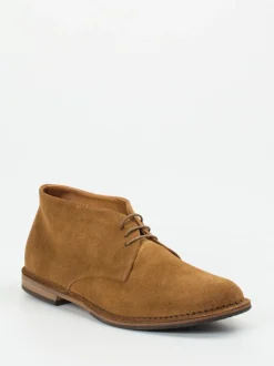 Pantanetti – Desert Boots aus Veloursleder Cognacbraun