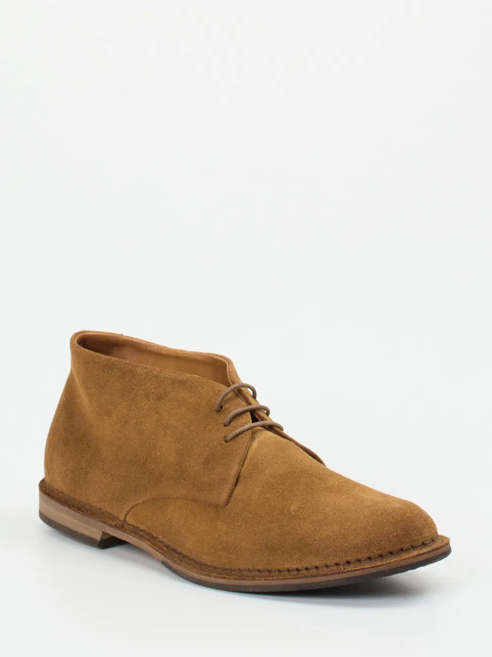 Pantanetti – Desert Boots aus Veloursleder Cognacbraun
