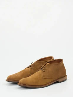 Pantanetti – Desert Boots aus Veloursleder Cognacbraun