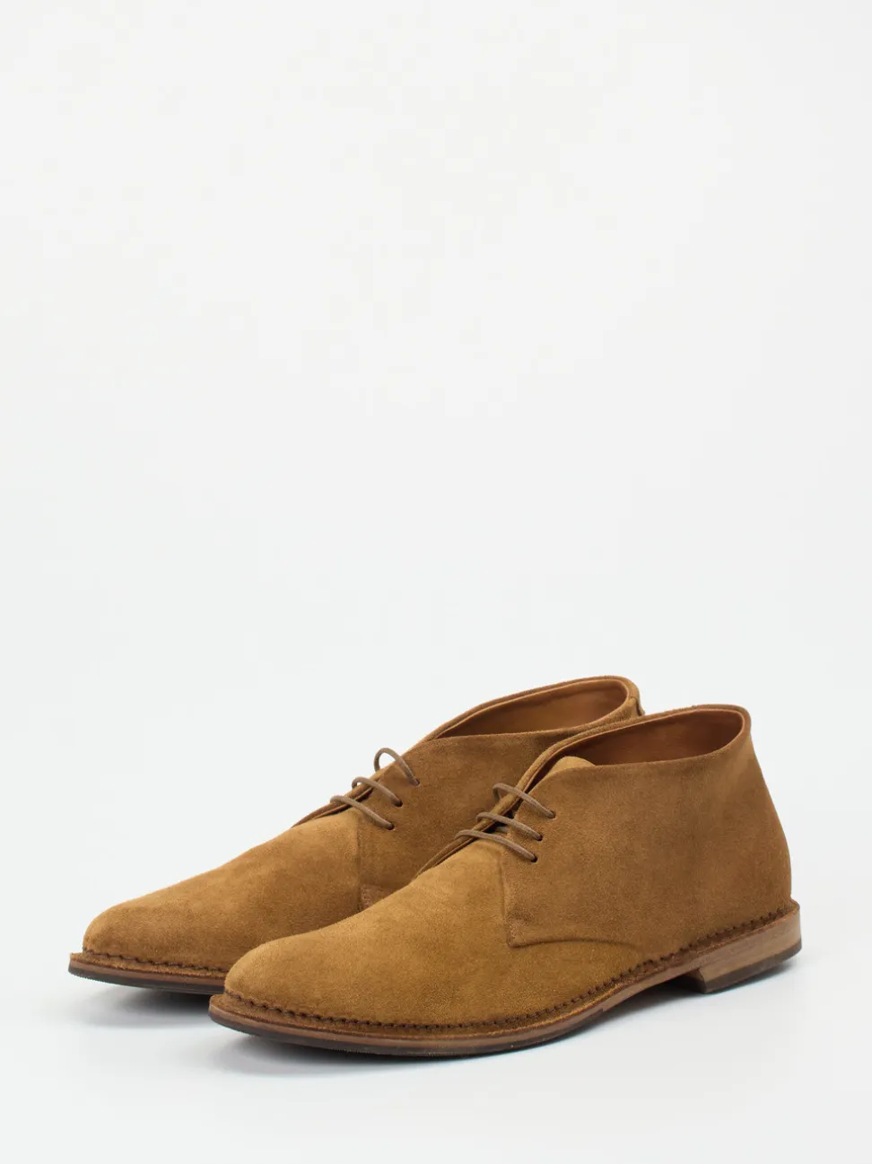 Pantanetti – Desert Boots aus Veloursleder Cognacbraun