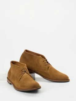 Pantanetti – Desert Boots aus Veloursleder Cognacbraun