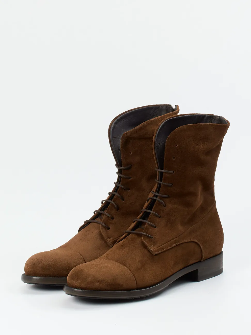 Pantanetti – Herren-Stiefelette aus Veloursleder braun