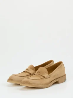 Pantanetti – Loafer aus Veloursleder beige