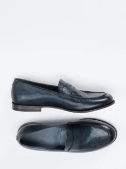 Pantanetti – Penny Loafer aus Büffelleder tiefblau