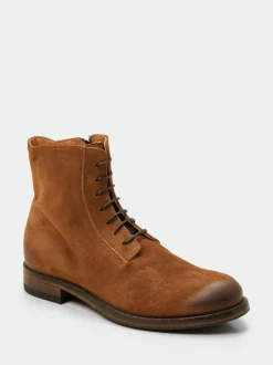 Pantanetti – Schnürboots aus Veloursleder braun