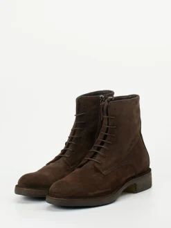 Pantanetti – Schnürboots aus Veloursleder Braun