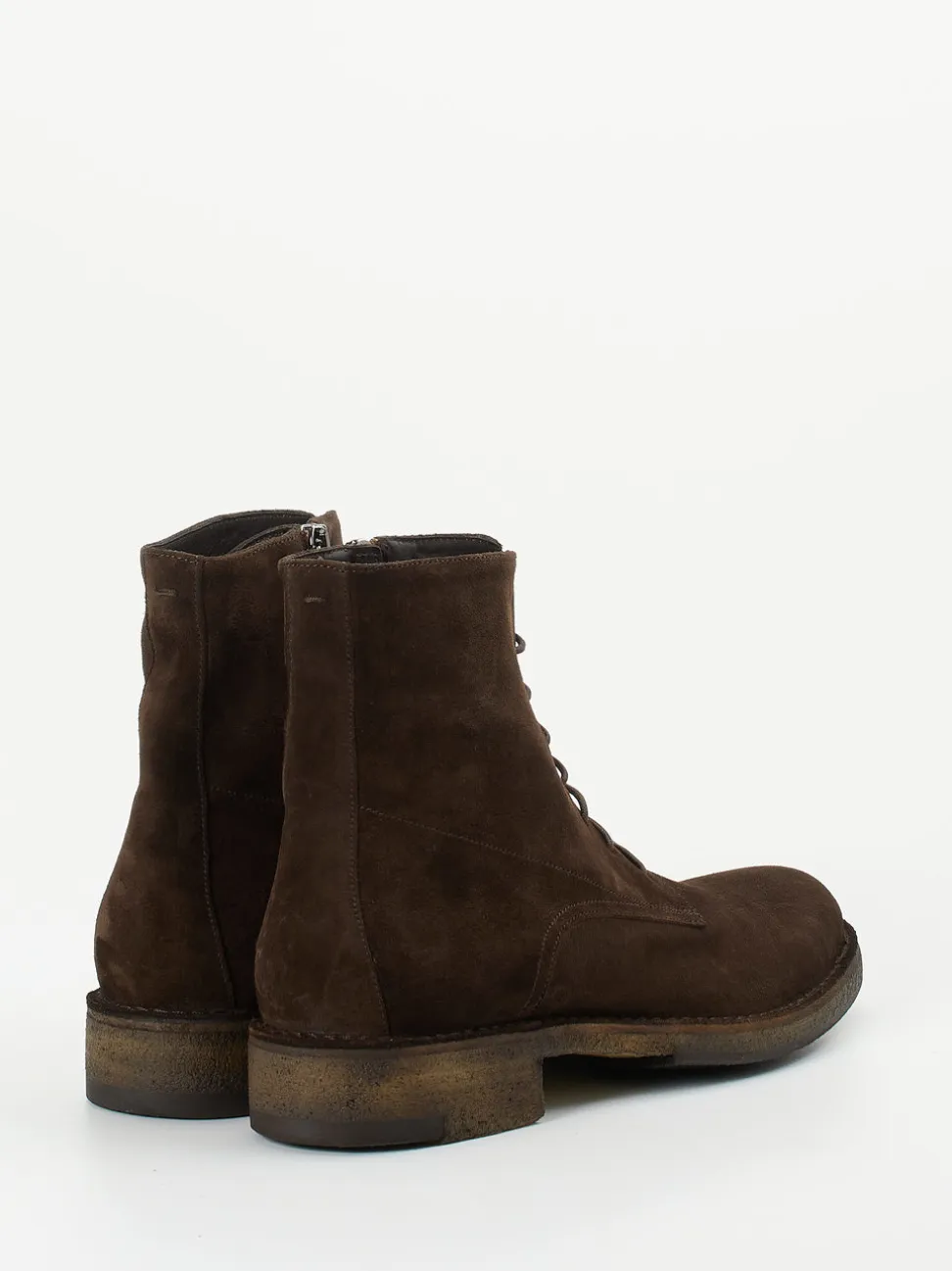 Pantanetti – Schnürboots aus Veloursleder Braun