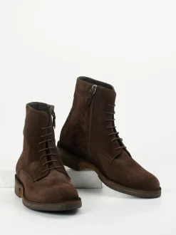 Pantanetti – Schnürboots aus Veloursleder Braun