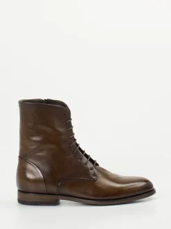 Pantanetti – Schnürboots aus Büffelleder Dunkelbraun