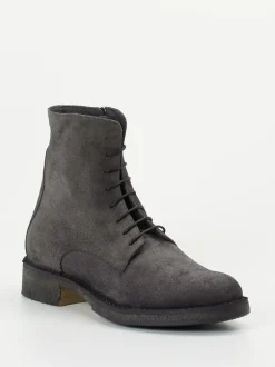 Pantanetti – Schnürboots aus Veloursleder Anthrazit