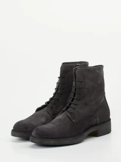 Pantanetti – Schnürboots aus Veloursleder Anthrazit