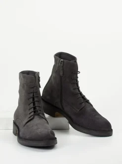 Pantanetti – Schnürboots aus Veloursleder Anthrazit