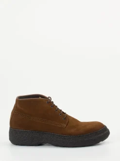 Pantanetti – Schnürboots aus Veloursleder Braun