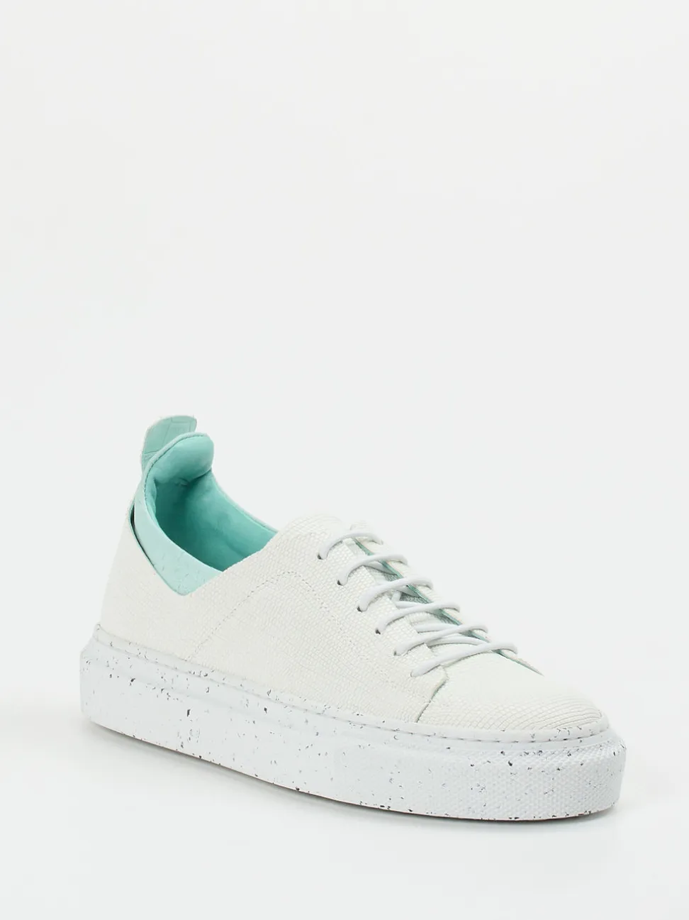 Pantanetti – Sneaker aus geprägtem Leder Offwhite